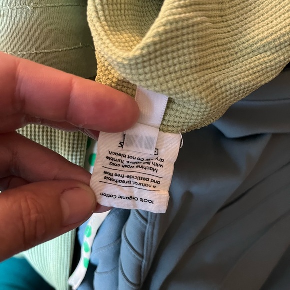 MATE The Label Pants Green Waffle Wide-Leg Crop Pant Organic Cotton 1X - Picture 10 of 10